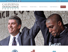 Tablet Screenshot of californiainnocenceproject.org